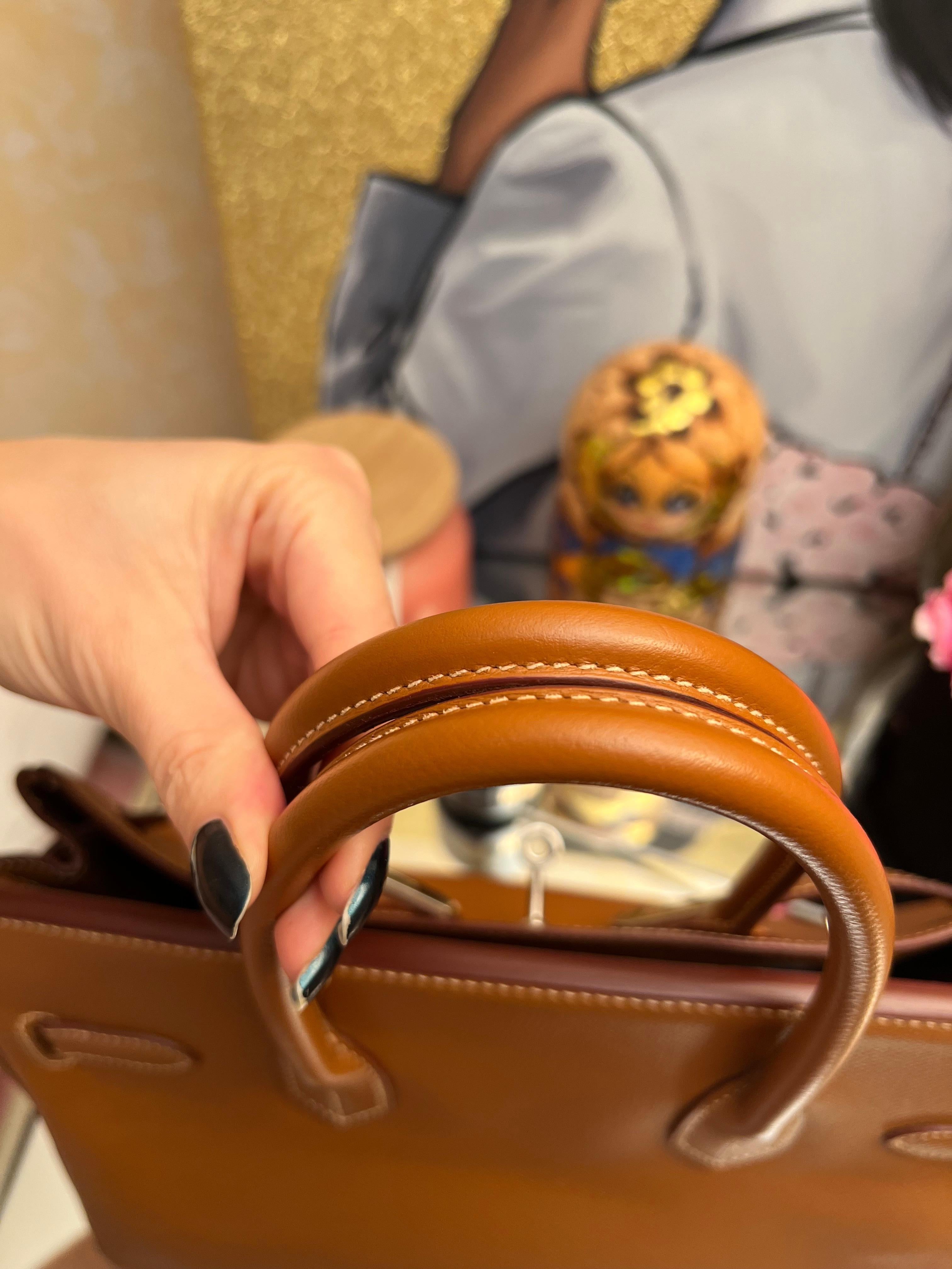 Hermes Birkin 30 Brown Epsom leather bag For Sale 13