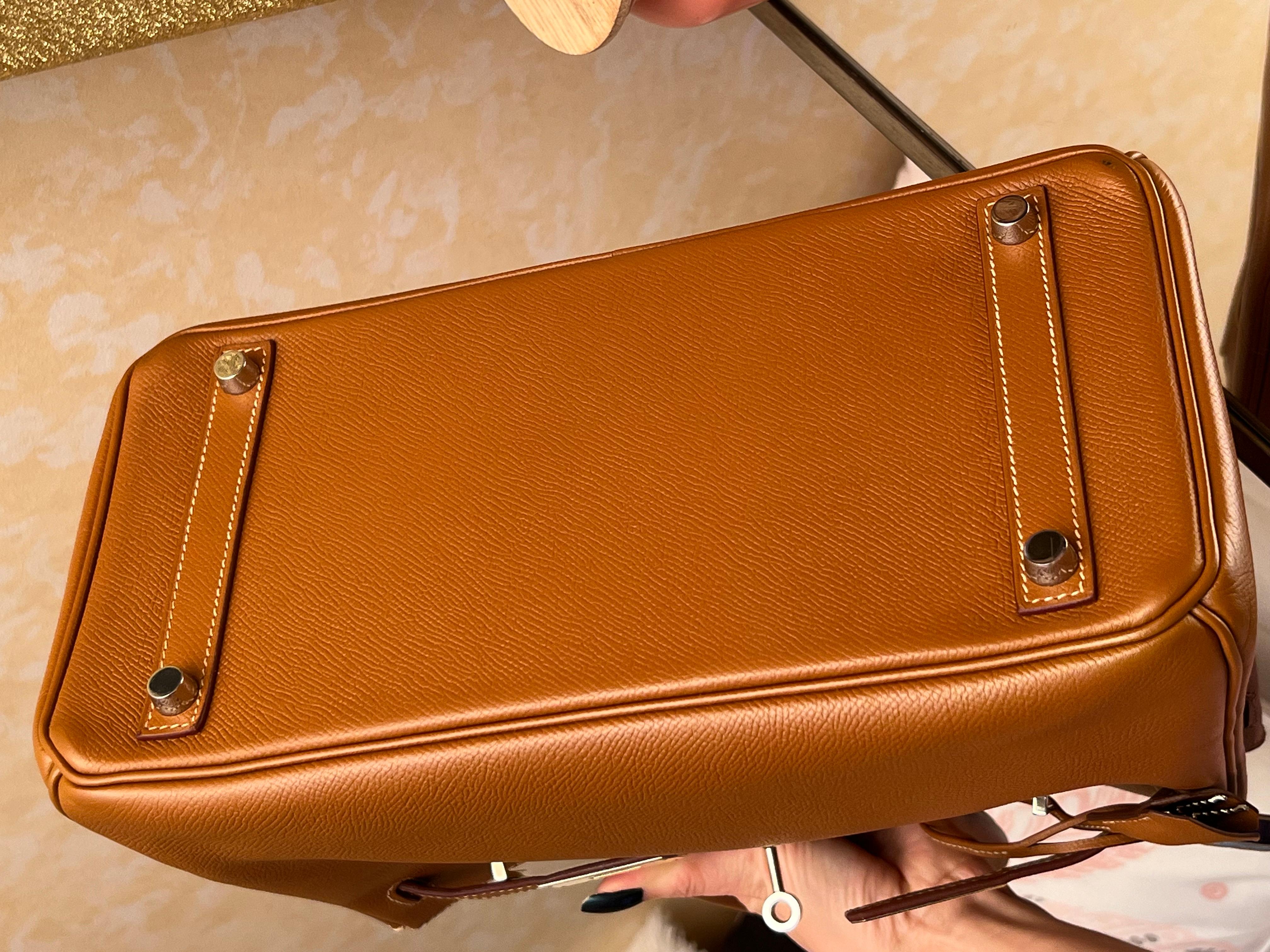 Hermes Birkin 30 Brown Epsom leather bag For Sale 1
