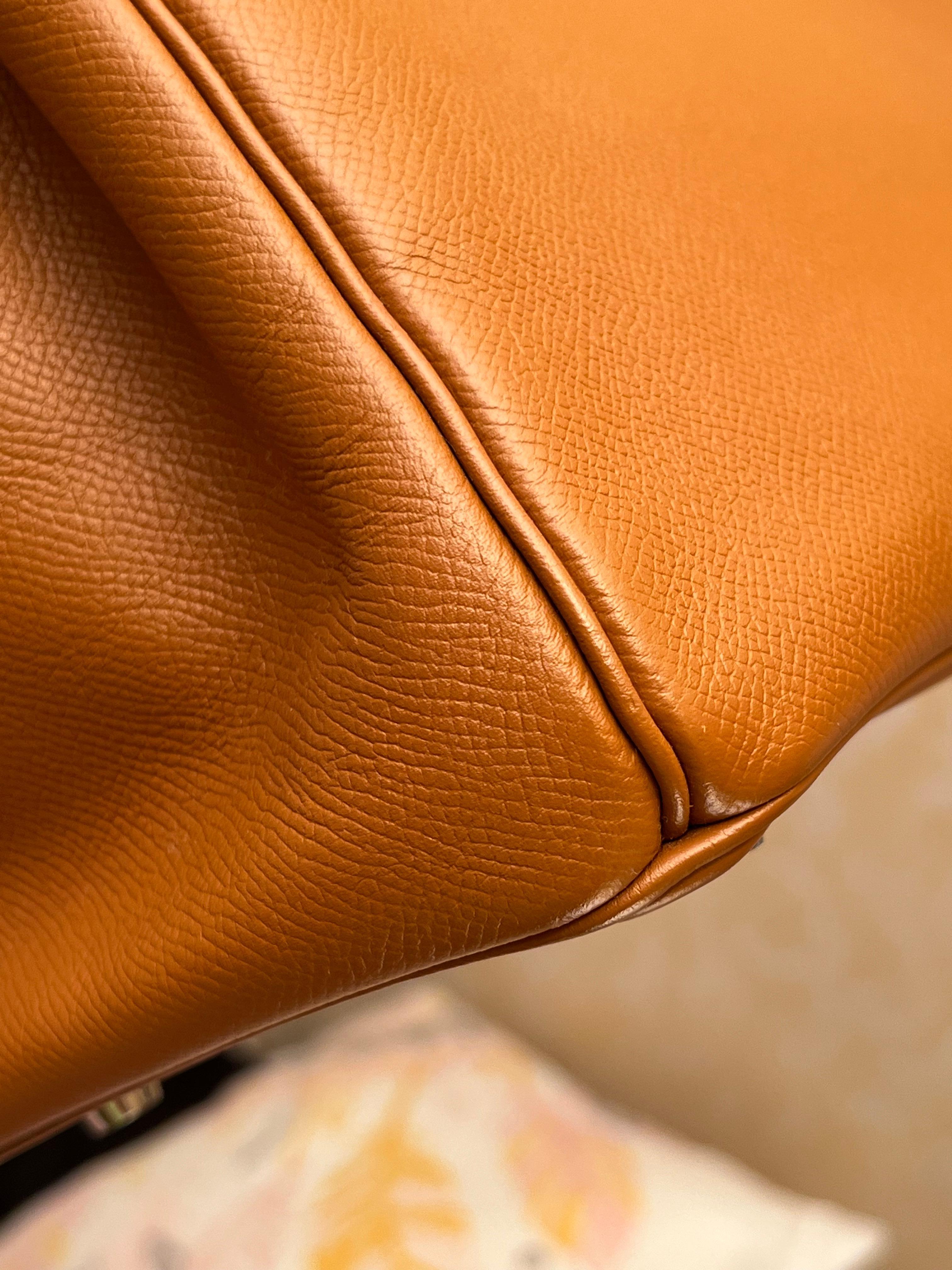 Hermes Birkin 30 Brown Epsom leather bag For Sale 2