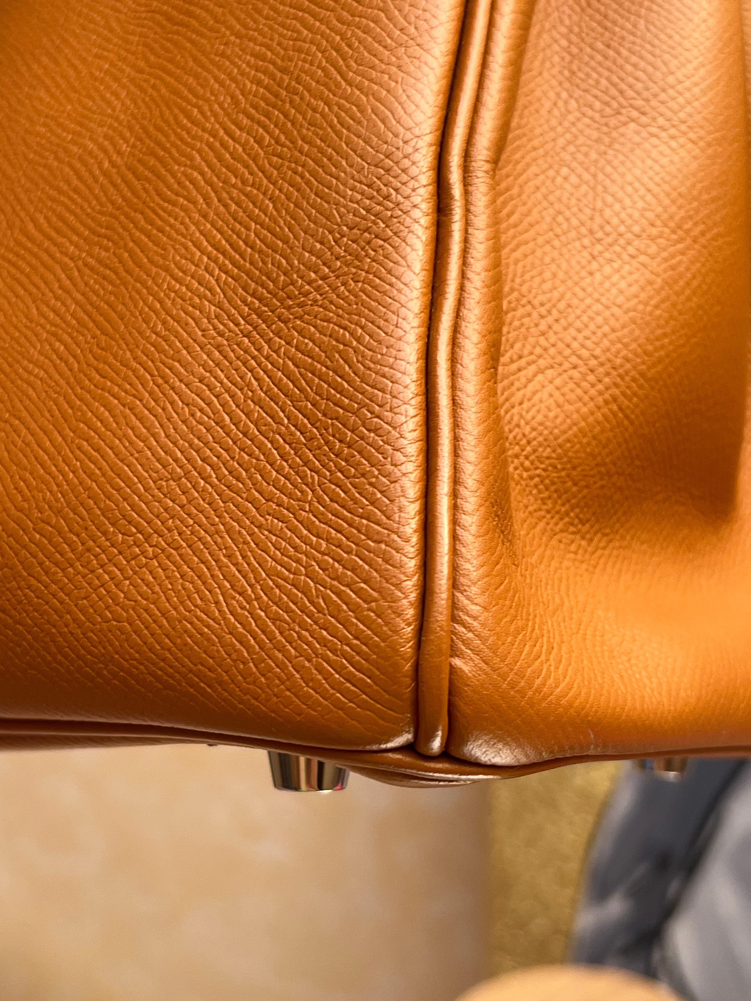 Hermes Birkin 30 Brown Epsom leather bag For Sale 5