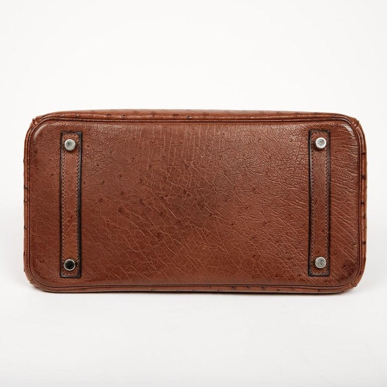 Hermès Ostrich Birkin 30 - Brown Handle Bags, Handbags - HER560671