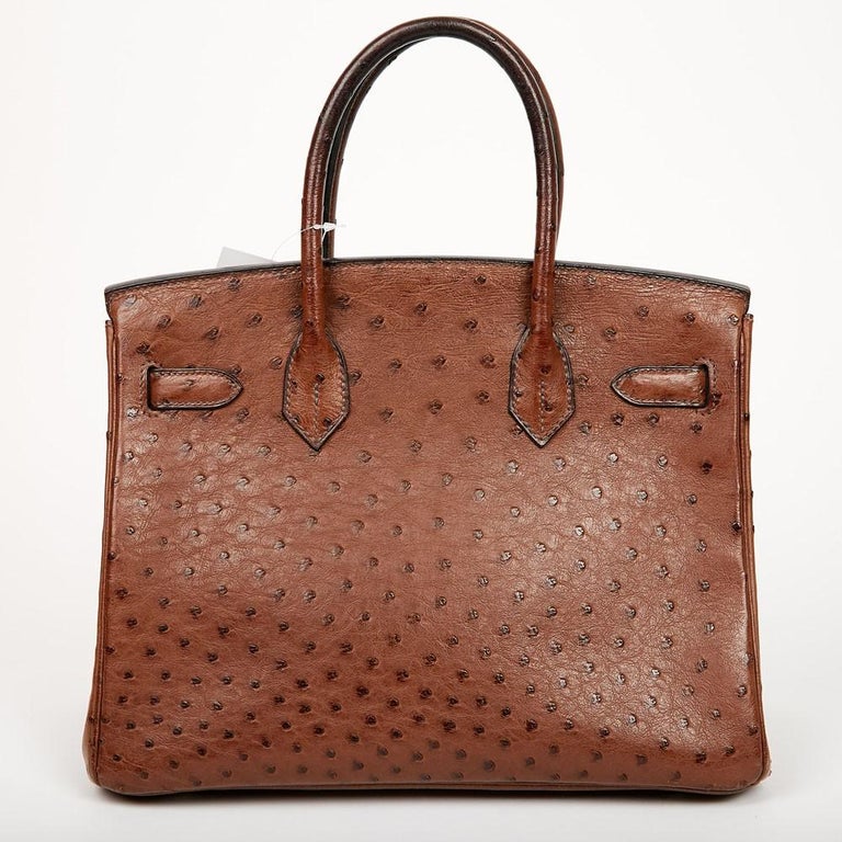 Hermes Birkin 30 Brown Ostrich Bag For Sale at 1stDibs