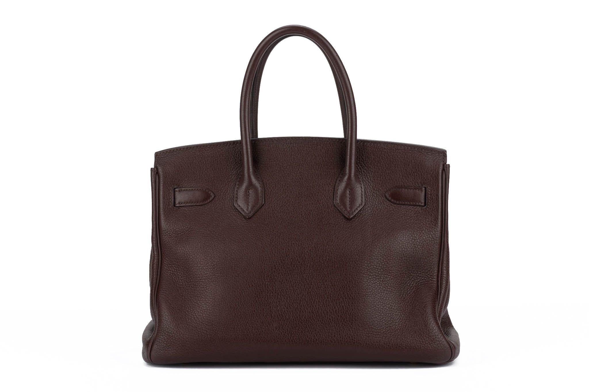 Hermès Birkin 30 Brown Vache Legère Gold In Excellent Condition For Sale In West Hollywood, CA