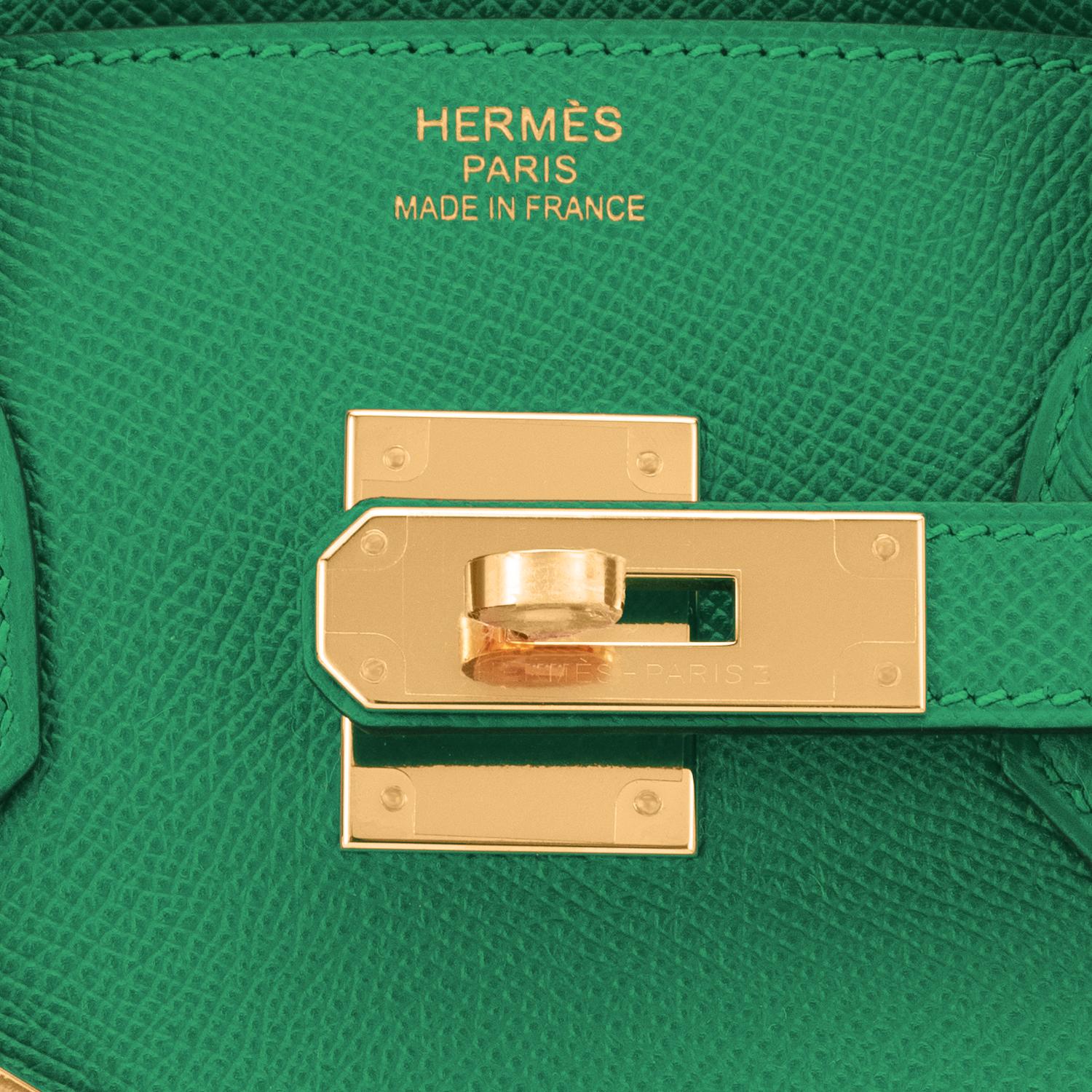 Hermes Birkin 30 Cactus Emerald Green Epsom Gold Bag Y Stamp, 2020 2