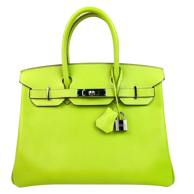 Hermes Birkin 30 Candy Collection Kiwi Lime Linchen Green Palladium Hardware