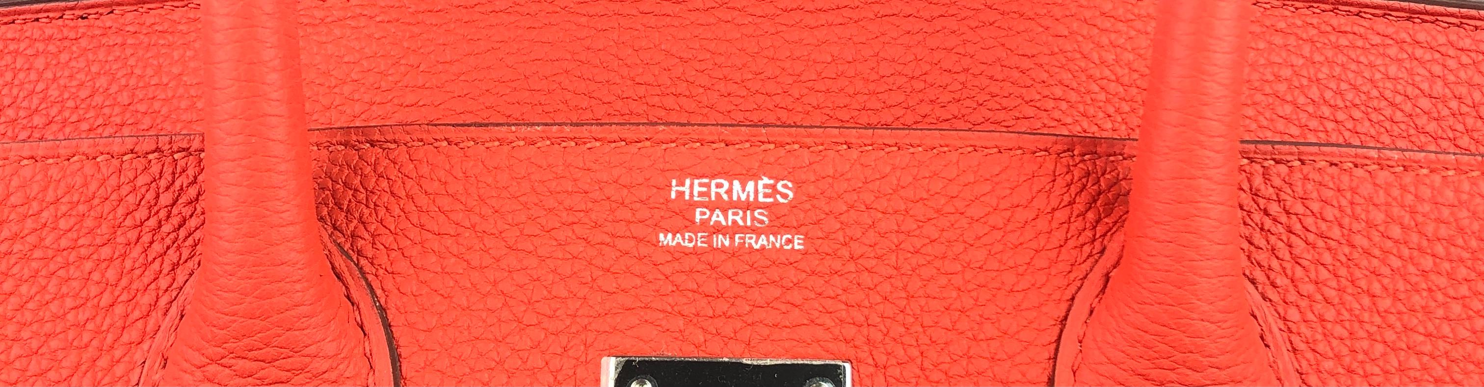 Hermes Birkin 30 Capucine Red Orange Togo Palladium Hardware 3