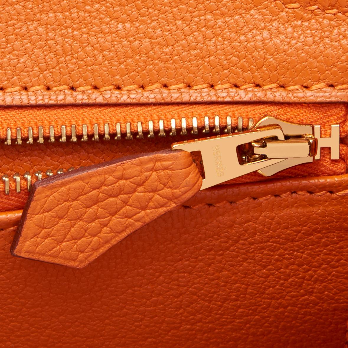 Hermes Birkin 30 Classic Hermes Orange Birkin Gold Hardware W Stamp, 2024 RARE 6