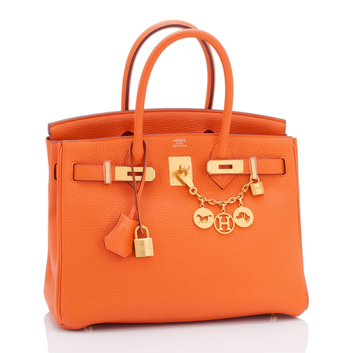 Women's Hermes Birkin 30 Classic Hermes Orange Birkin Gold Hardware W Stamp, 2024 RARE