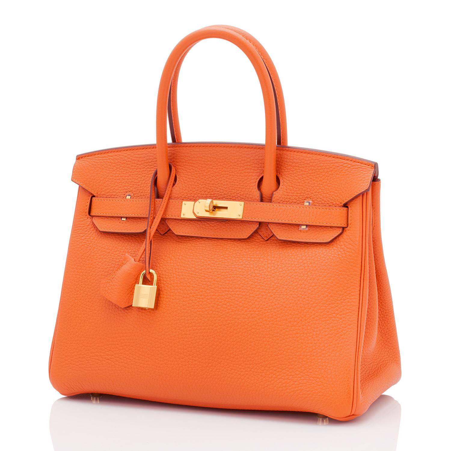 Hermes Birkin 30 Classic Hermes Orange Birkin Gold Hardware W Stamp, 2024 RARE 2