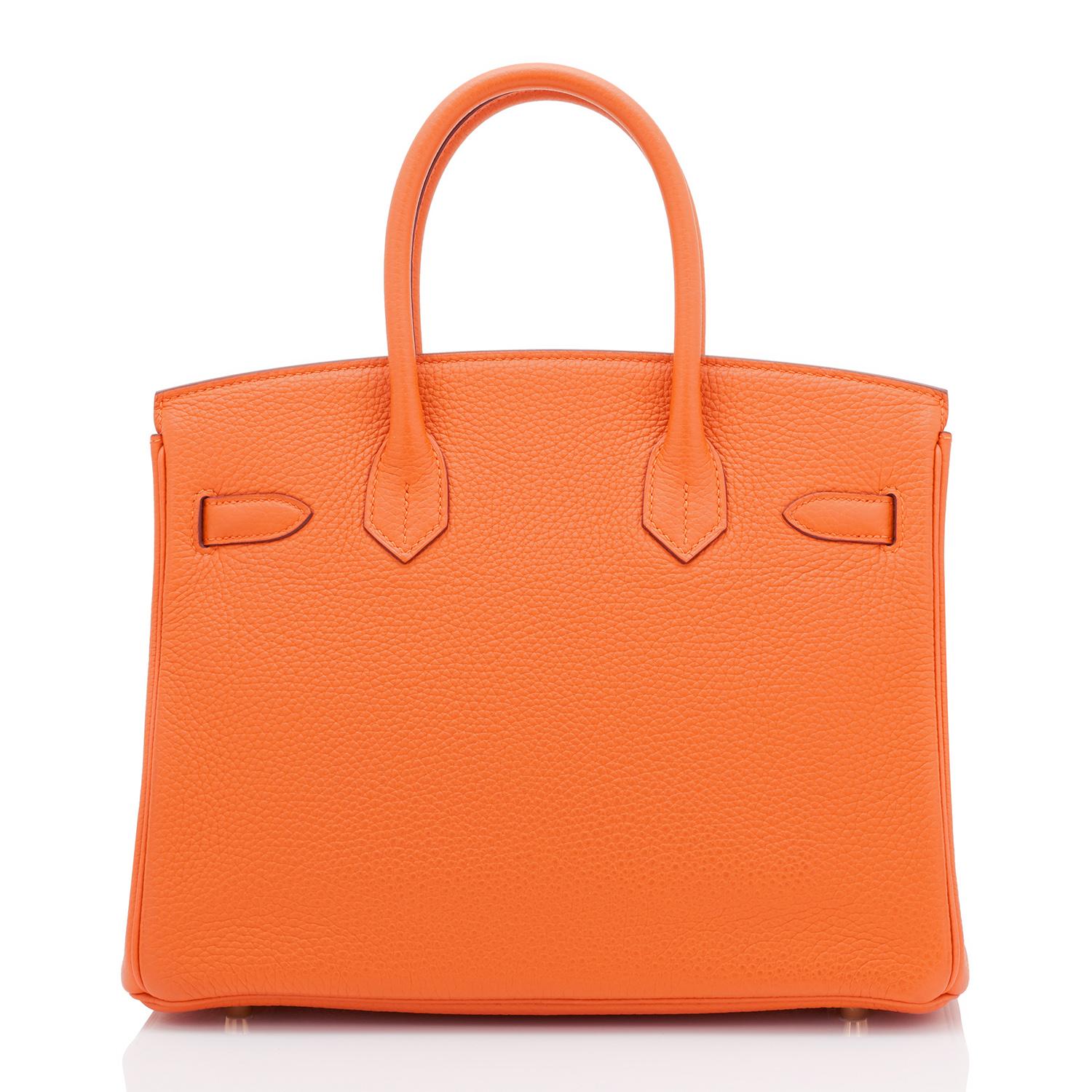 Hermes Birkin 30 Classic Hermes Orange Birkin Gold Hardware W Stamp, 2024 RARE 3
