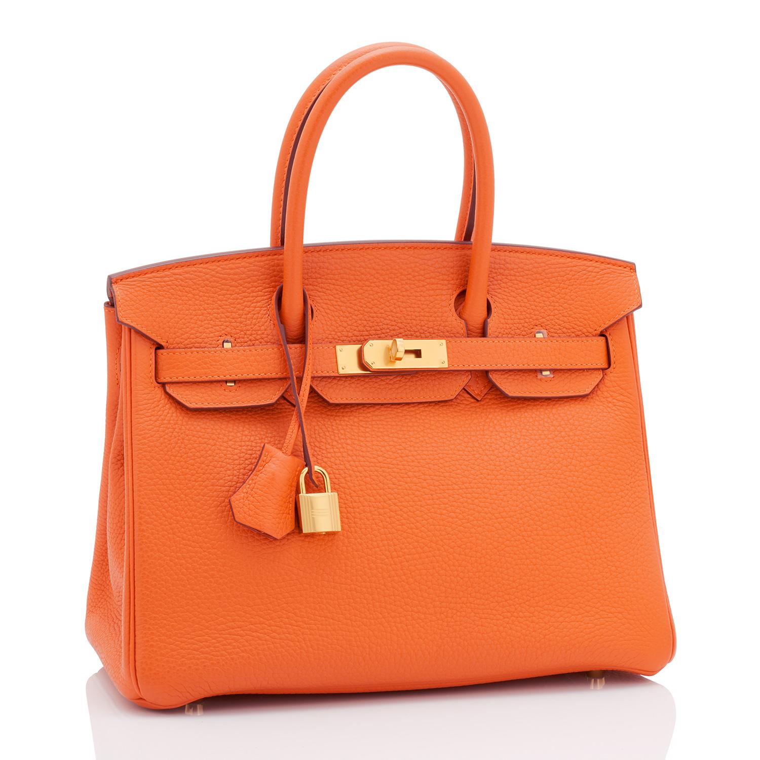 Hermes Birkin 30 Classic Hermes Orange Birkin Gold Hardware W Stamp, 2024 RARE 4