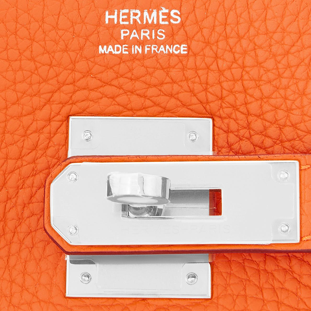 Hermès - Sac Birkin 30 Classic Hermès orange estampillé U, 2022 EXTREMELY RARE 6