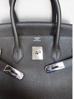 HERMES BIRKIN 30 cm Olive green with silver hardware