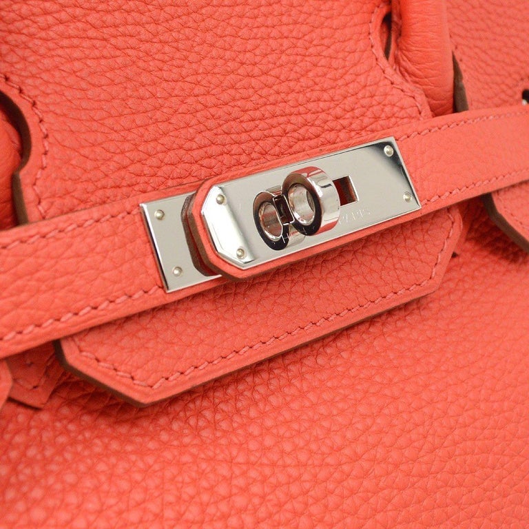 Birkin 30 leather handbag Hermès Red in Leather - 37065382