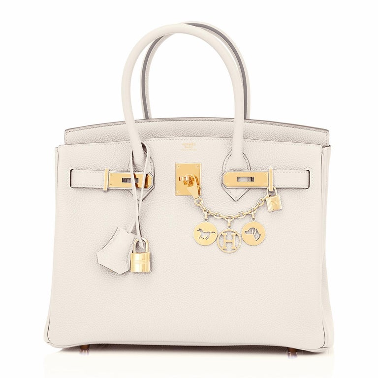 Hermes Birkin 30 White Togo Gold Hardware