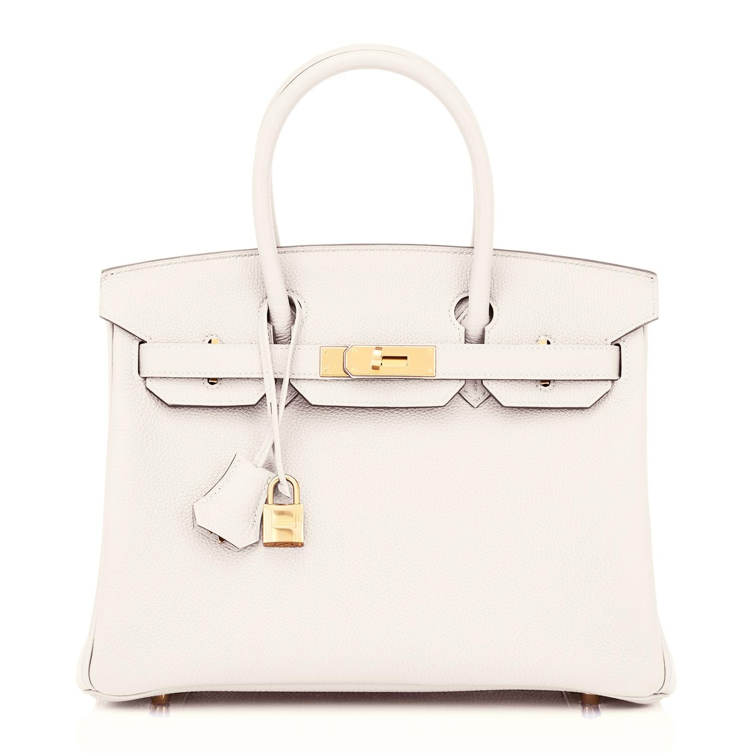 Hermes Birkin 30 Craie Togo Chalk Off White Gold Hardware Bag Y Stamp, 2020 5