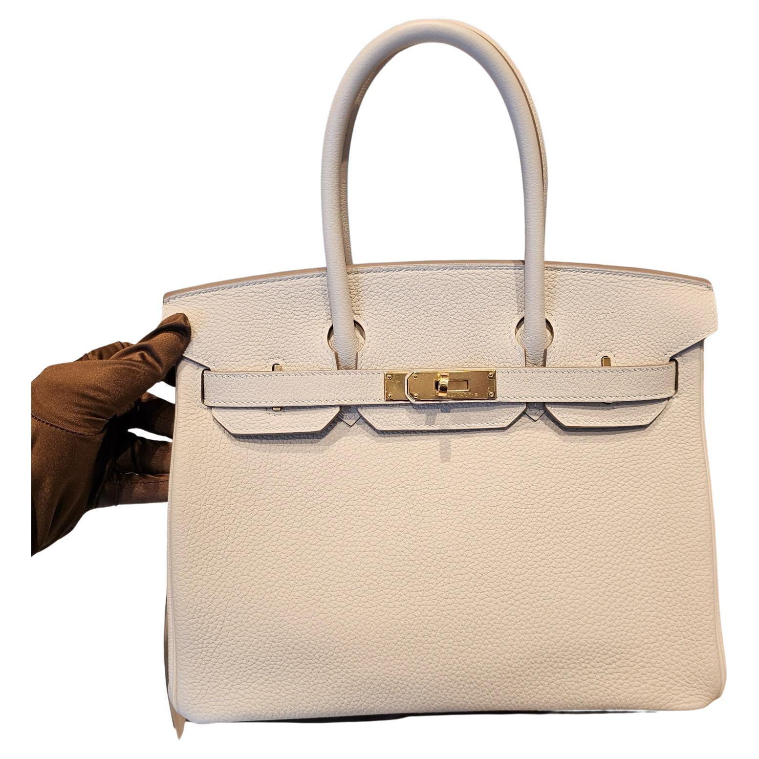 Hermes Birkin 30 Craie Togo leather bag GHW