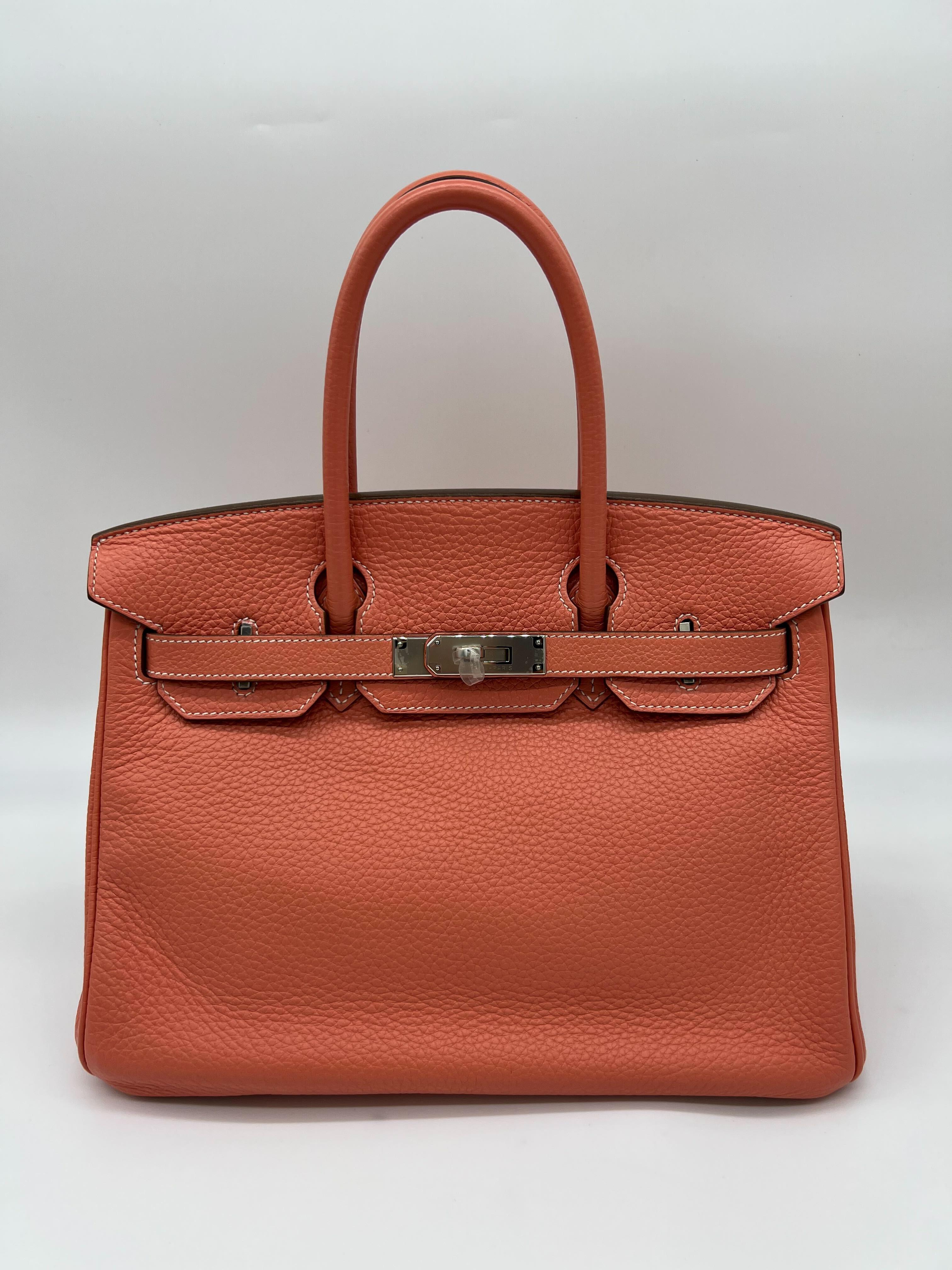 Hermes Birkin 30 Crevette Togo Leather Palladium Hardware

Condition: Pre-owned 
Measurements: (W)30cm × (H)22cm × (D)16cm
Bag Material: Togo Leather
Hardware Material: Palladium plated
 
*Comes with full original packaging. 
*Includes original