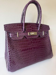 Hermès Birkin 30 Crocodile Porosus Lisse Cassis Palladium Hardware