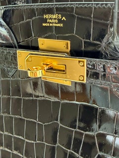 Hermès Birkin 30 Crocodile Porosus Lisse Noir/Black Palladium Hardware