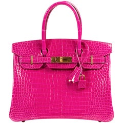 Hermès Havane Matte Porosus Crocodile Birkin 30