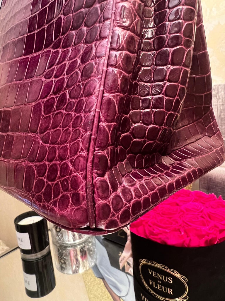 Hermès Shiny Porosus Crocodile Birkin 30 - Purple Handle Bags, Handbags -  HER551418