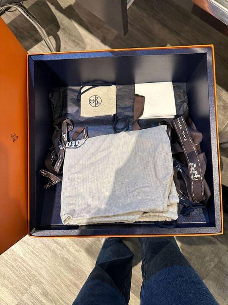 Hermès Noir Birkin 30 En Veau Desordre Togo et Swift Palladium Hardware en vente 3