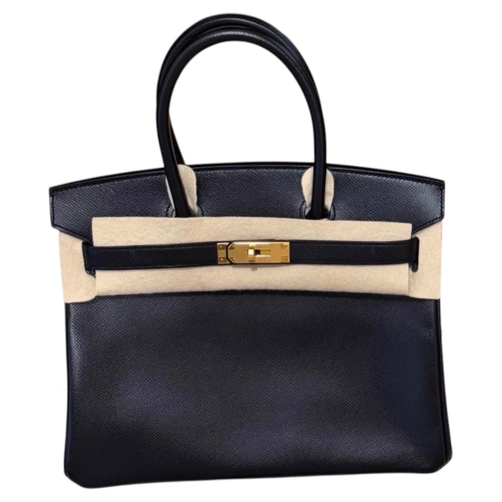 Hermes Birkin 30 Epsom, schwarze Tasche