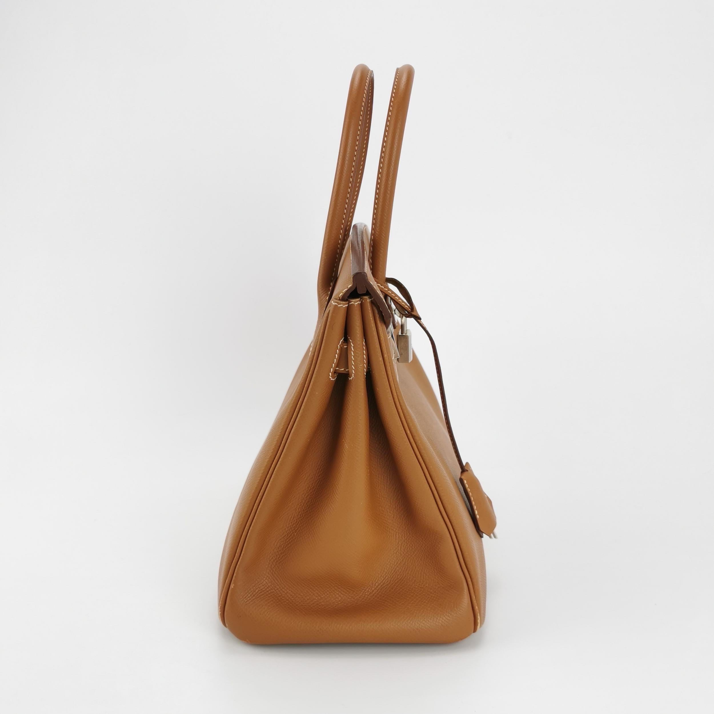 Hermes Birkin 30 Epsom Leather 37 Gold Gold Hardware 2009 In Good Condition In AUBERVILLIERS, FR