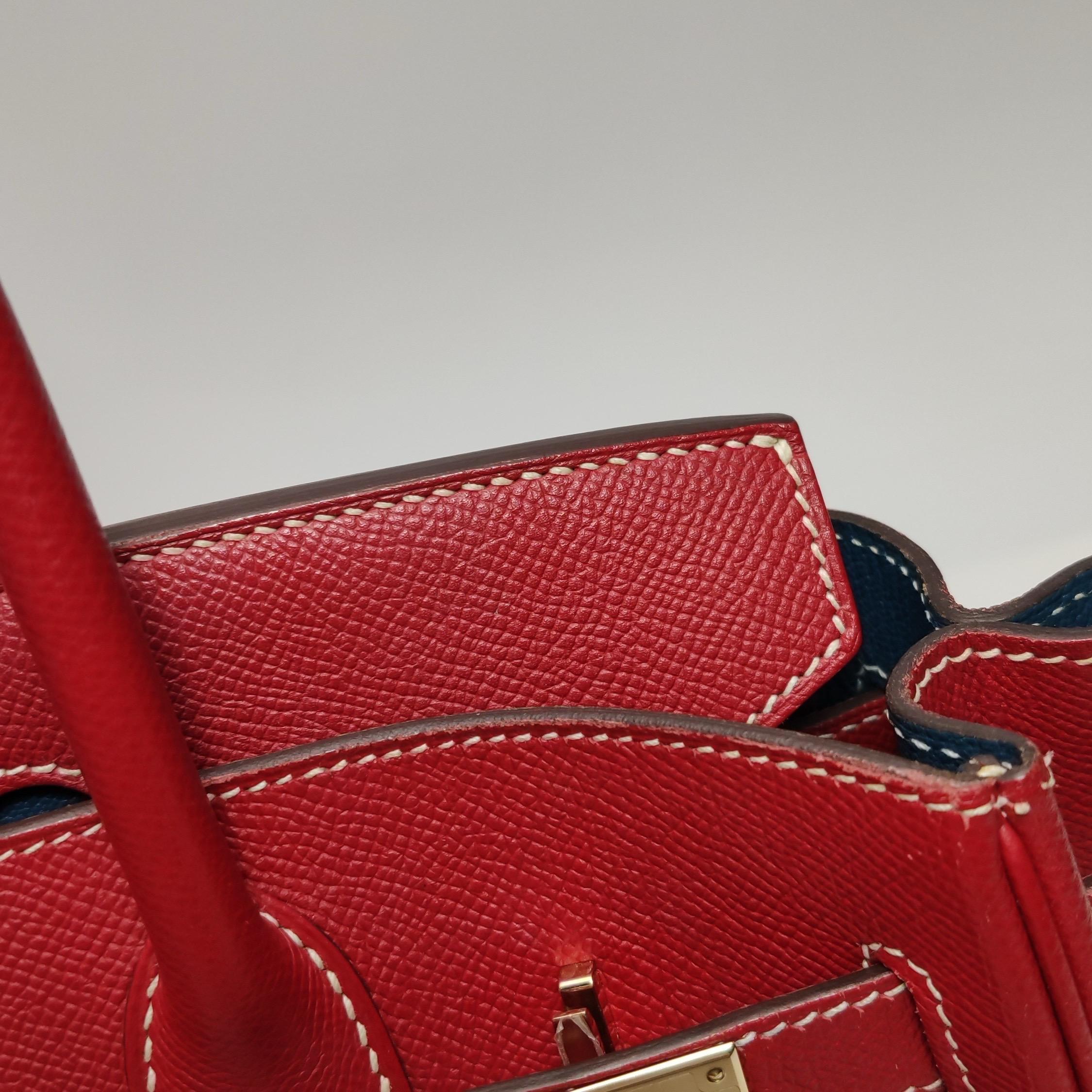 Hermes Birkin 30 Epsom Leather Red Rouge Casaque Gold Hardware 2012 8