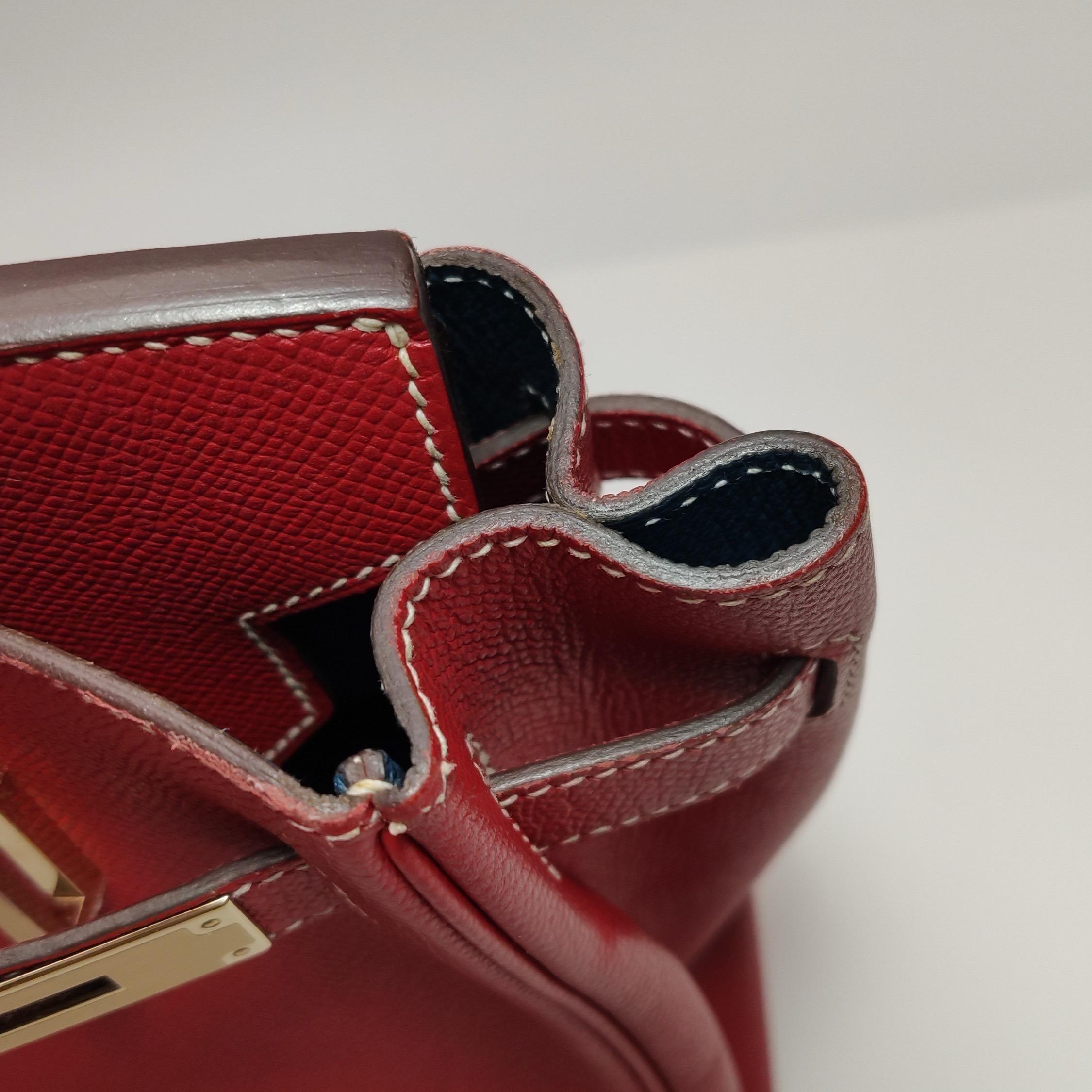 Hermes Birkin 30 Epsom Leather Red Rouge Casaque Gold Hardware 2012 11