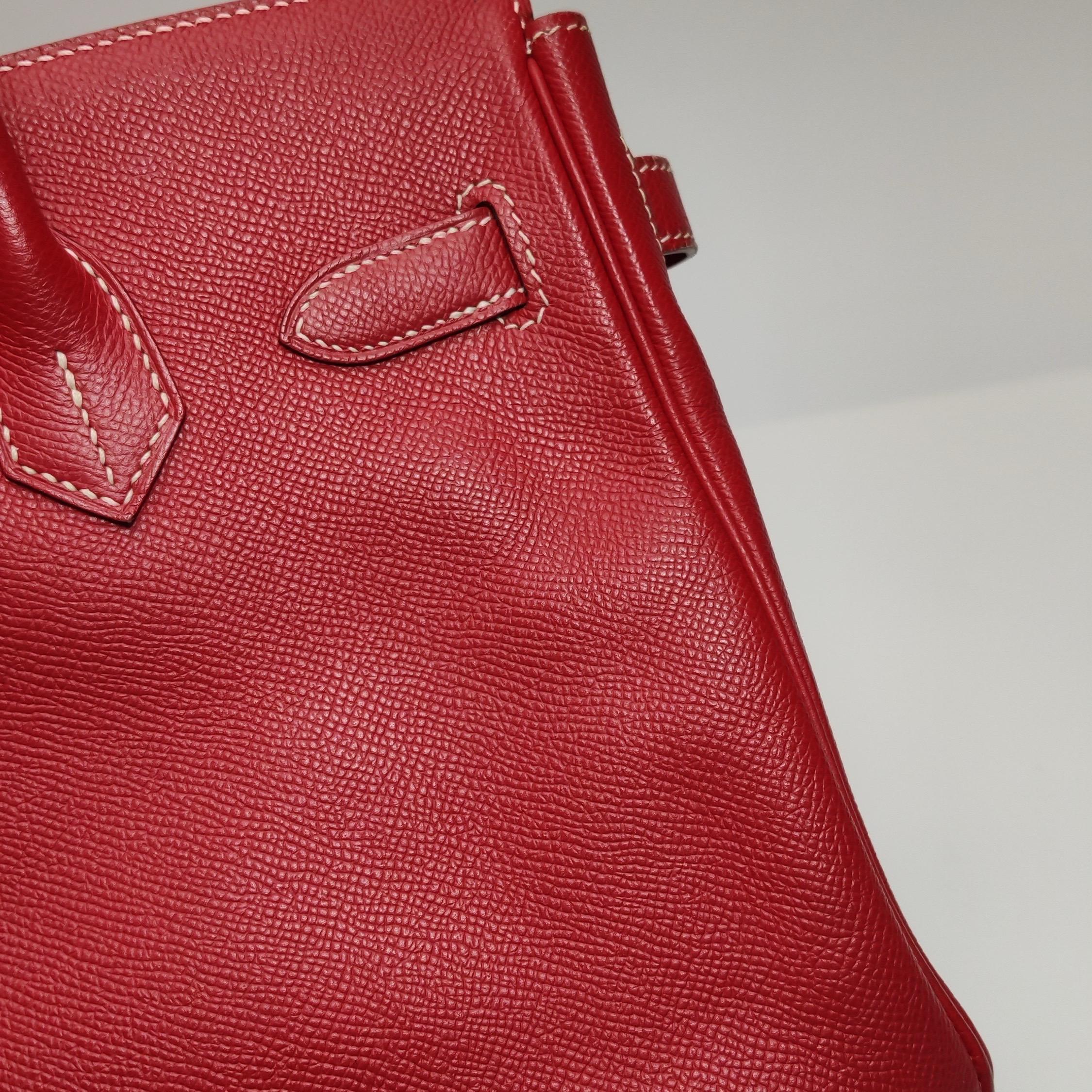 Hermes Birkin 30 Epsom Leather Red Rouge Casaque Gold Hardware 2012 13