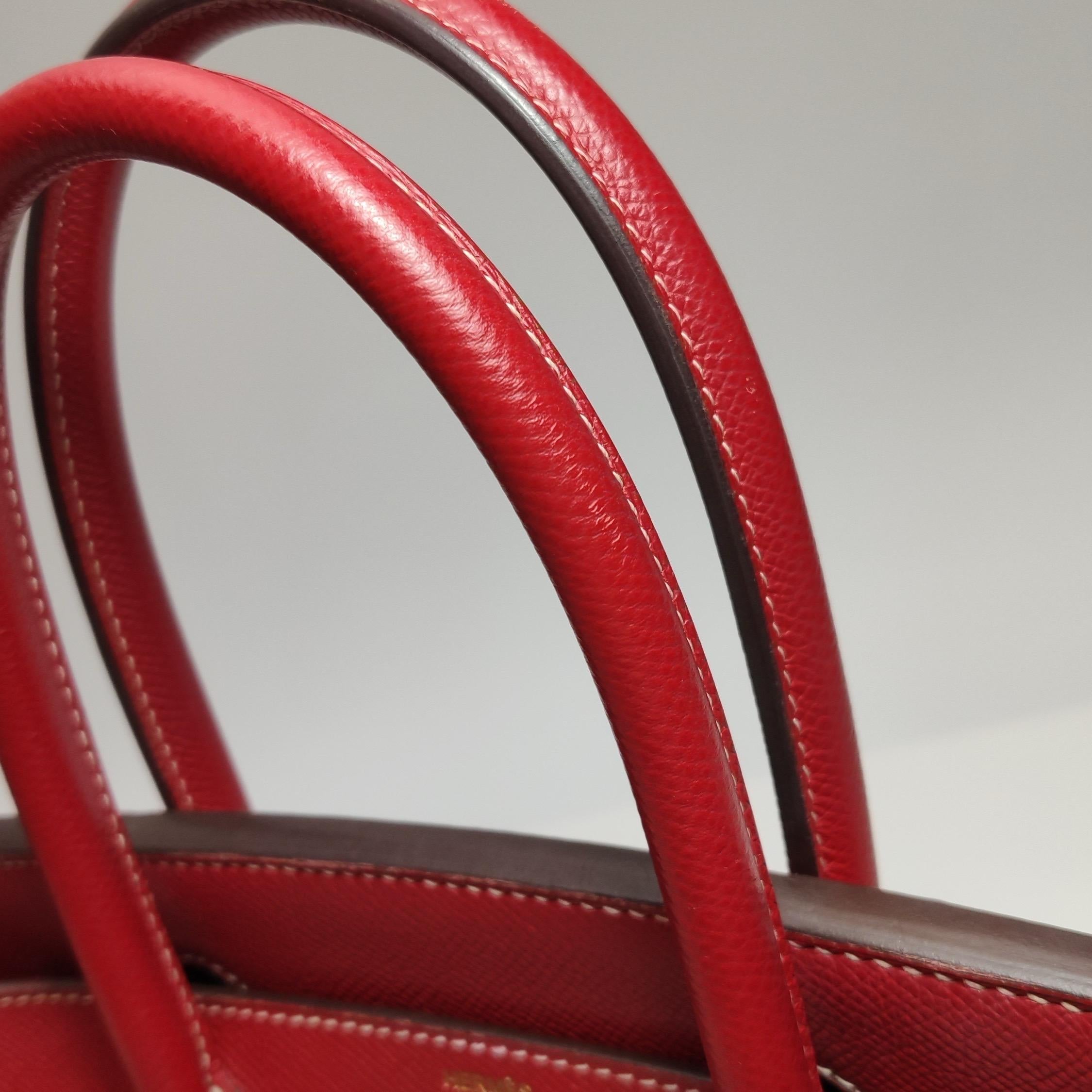 Hermes Birkin 30 Epsom Leather Red Rouge Casaque Gold Hardware 2012 14