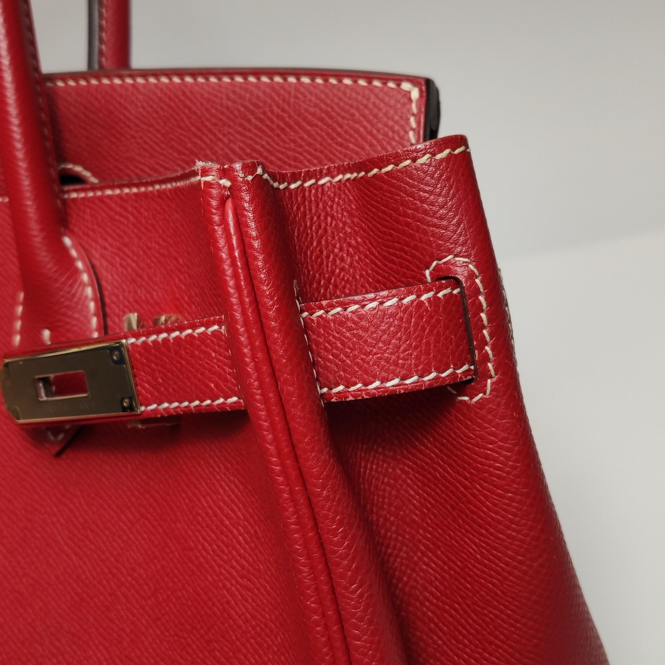 Hermes Birkin 30 Epsom Leather Red Rouge Casaque Gold Hardware 2012 16