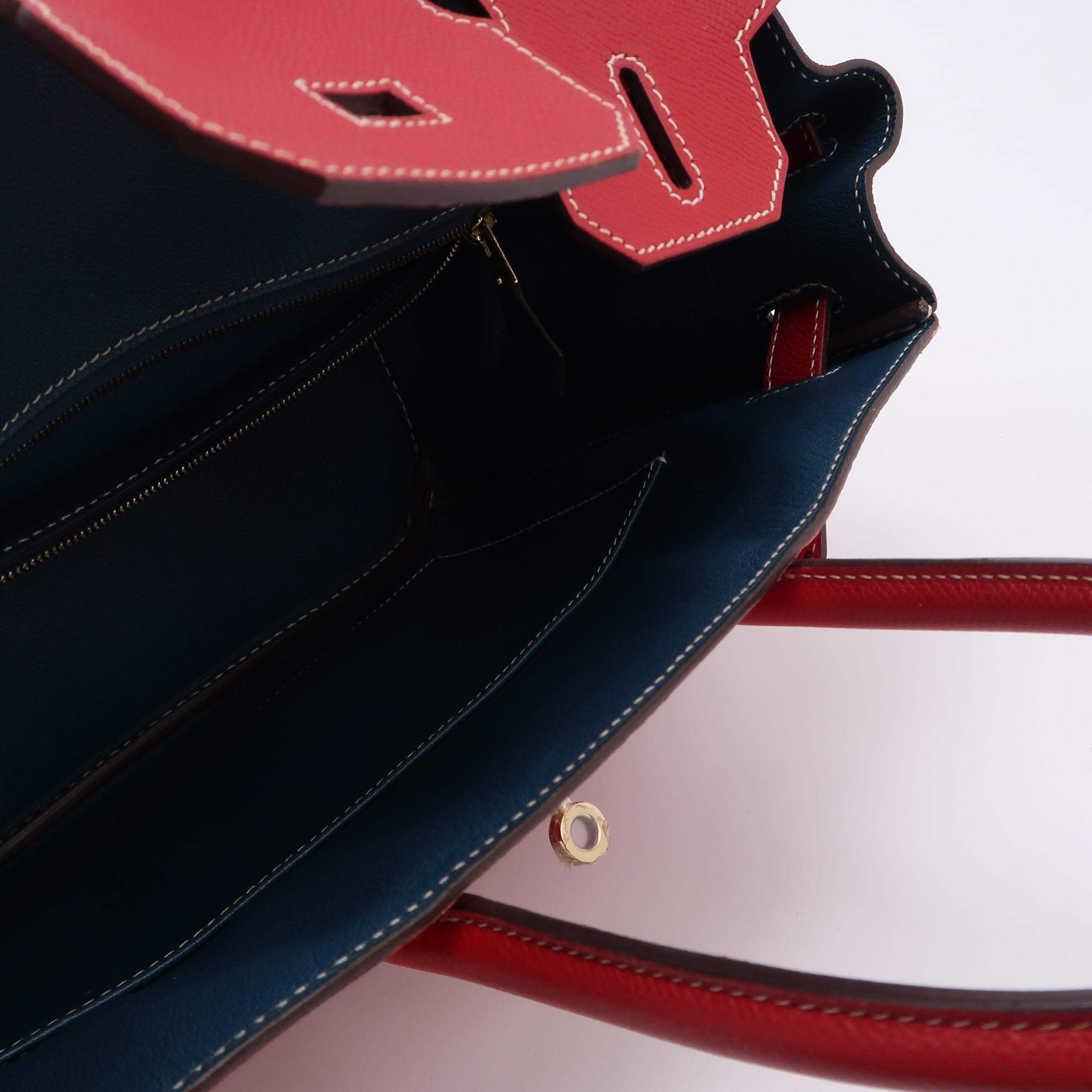 Hermes Birkin 30 Epsom Leather Red Rouge Casaque Gold Hardware 2012 2