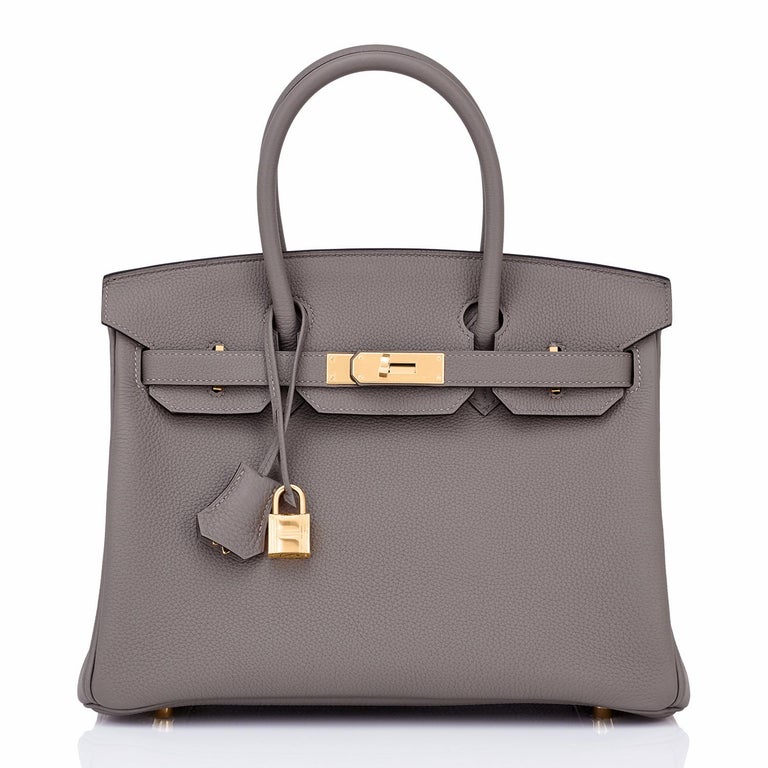Hermes Birkin 30 Handbag Gris Etain Togo Leather With Gold Hardware – Bags  Of Personality