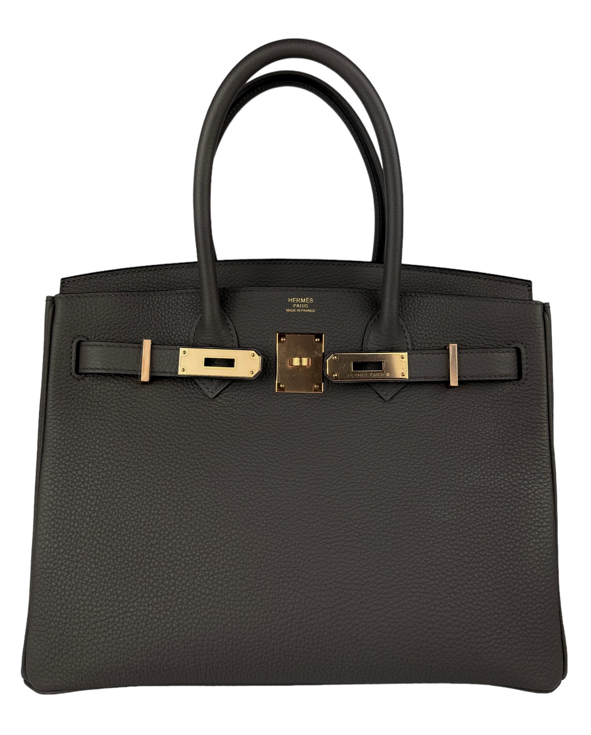 Absolutely Stunning Most Coveted As New Hermes Birkin 30 Etain Togo Leather complimented by Rose Gold Hardware. As New 2020 Y Stamp.  

Shop with Confidence from Lux Addicts. Authenticity Guaranteed! 

Lux Addicts is a Premier Luxury Dealer and one