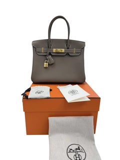Hermès Birkin 30 Etoupe Togo Leather With Gold Hardware Handbag