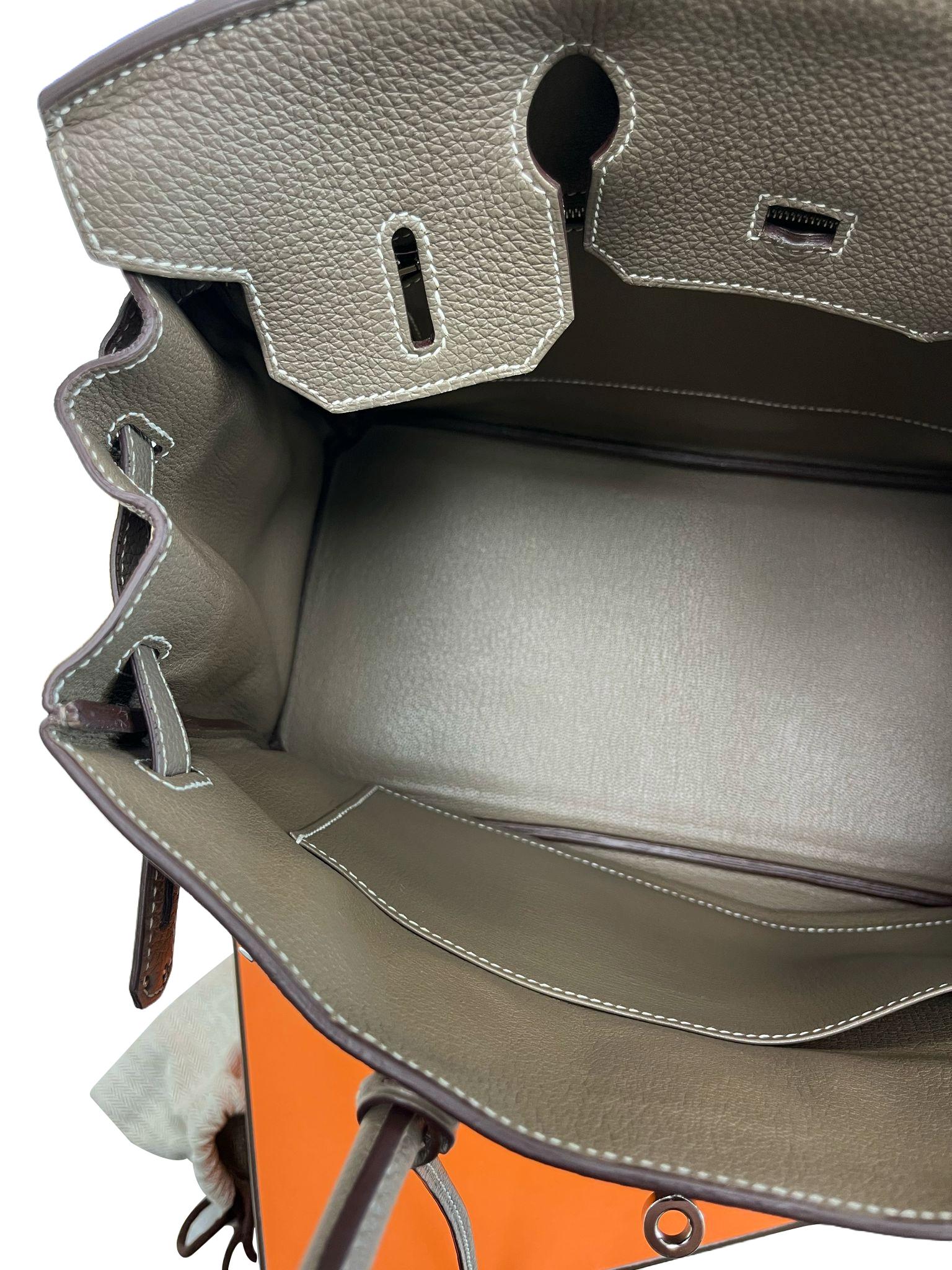 Hermes Birkin 30 Etoupe Togo Leather with Palladium Hardware Handbag 9