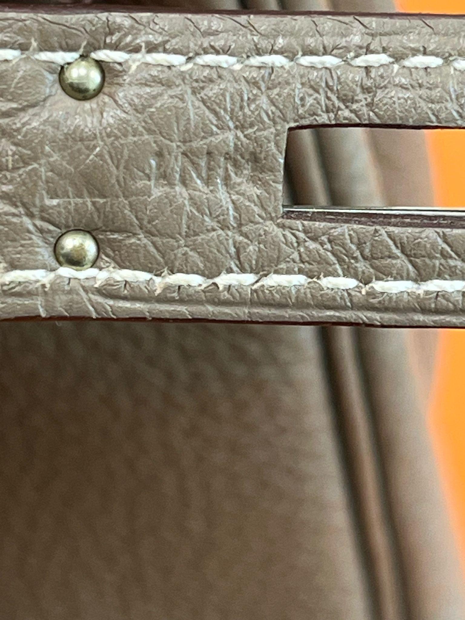 Hermes Birkin 30 Etoupe Togo Leather with Palladium Hardware Handbag 13