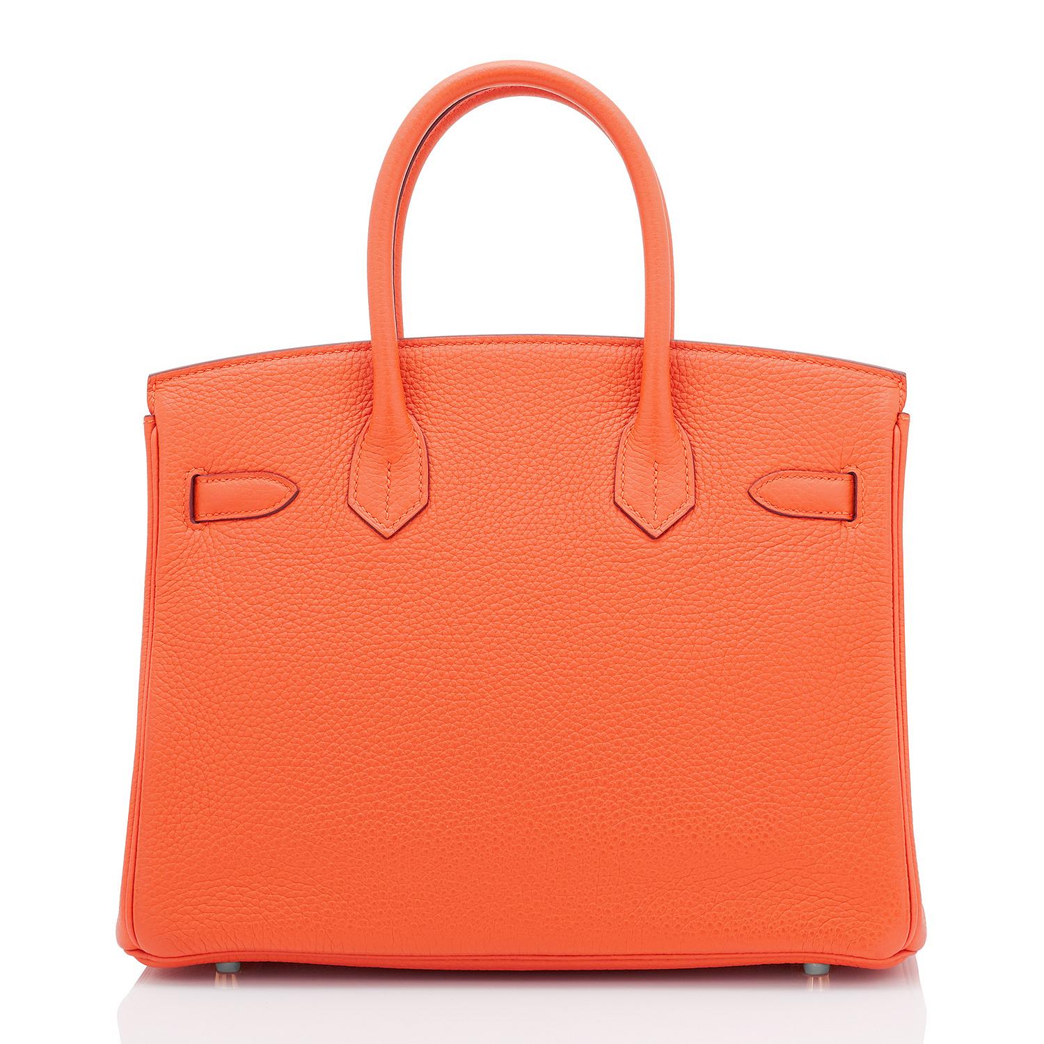 Hermes Birkin 30 Feu Orange Birkin Bag U Stamp, 2022 1