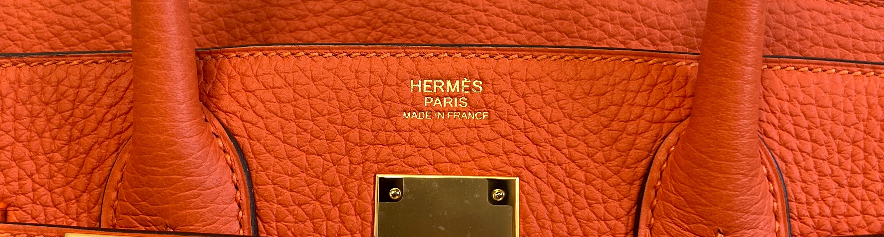 Women's or Men's Hermes Birkin 30 Feu Orange Leather Gold Hardware 2020