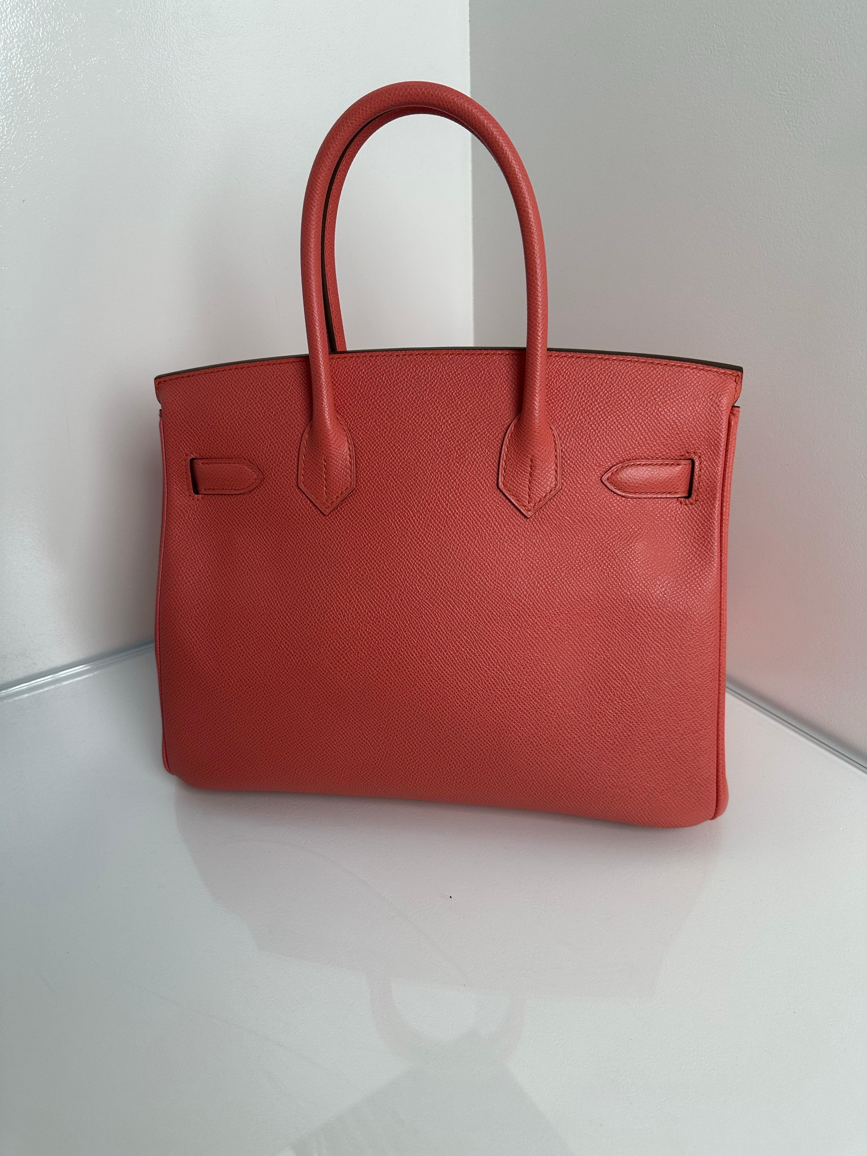 Hermes Birkin 30 Flamingo Epsom Palladium Hardware 1