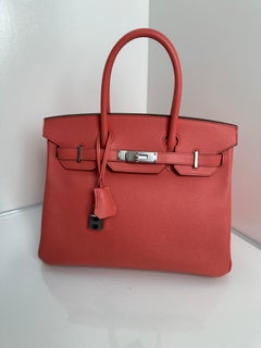 Hermes Birkin 30 Flamingo Epsom Palladium Hardware