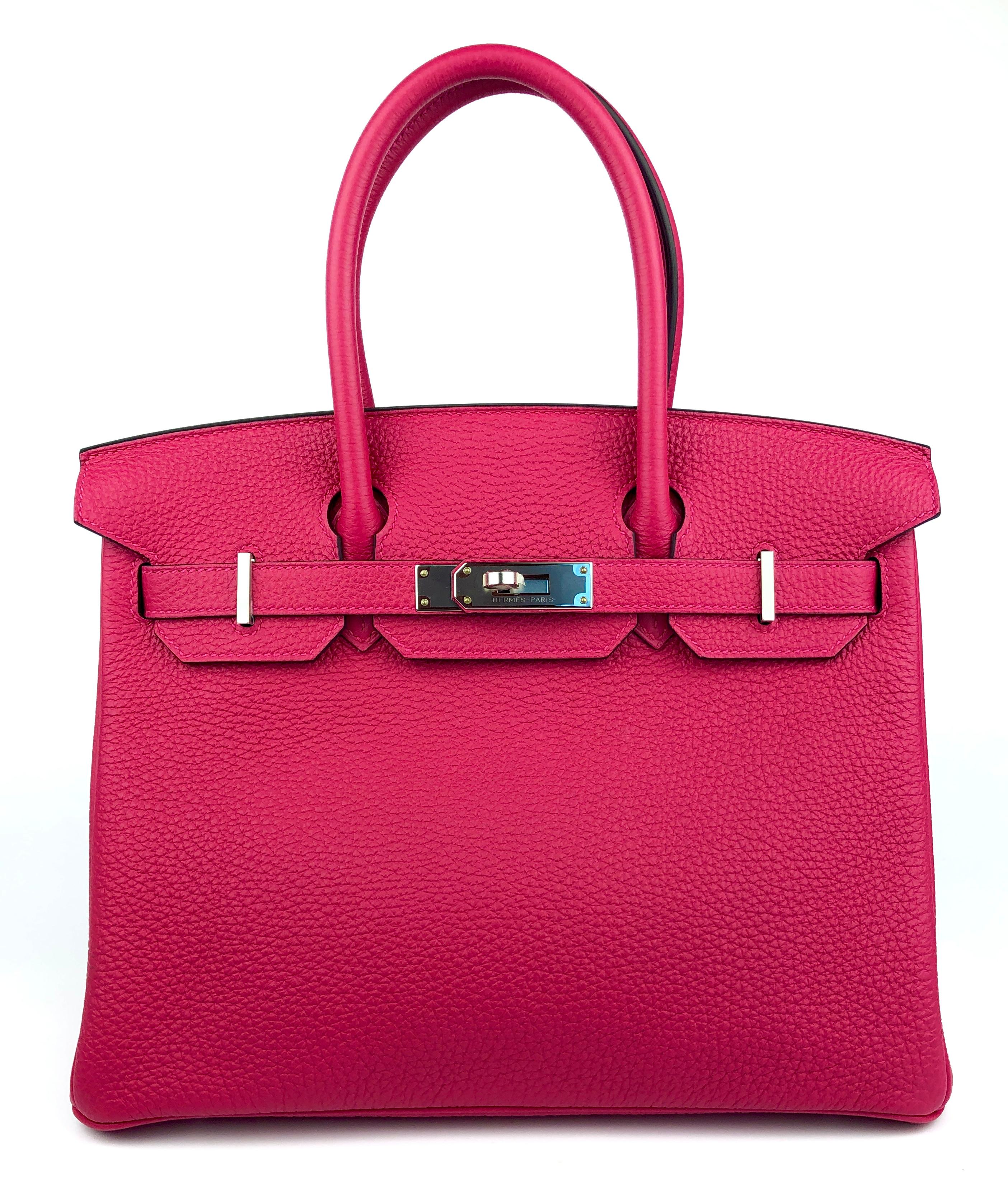 Rare Stunning As New Hermes Birkin 30 Framboise Palladium Hardware. 2021 Z Stamp. 
As New!

Shop with Confidence from Lux Addicts. Authenticity Guaranteed! 