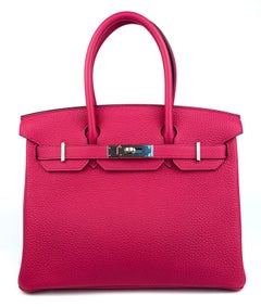 Hermes Birkin 30 Framboise Pink Red Palladium Hardware New 2021