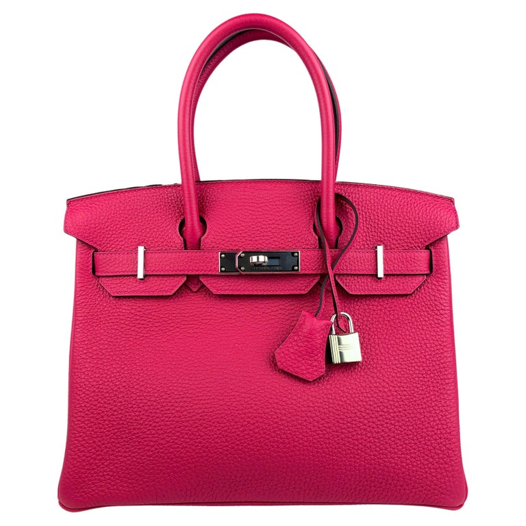 Hermes Birkin 30 Framboise Pink Red Palladium Hardware New 2021 For