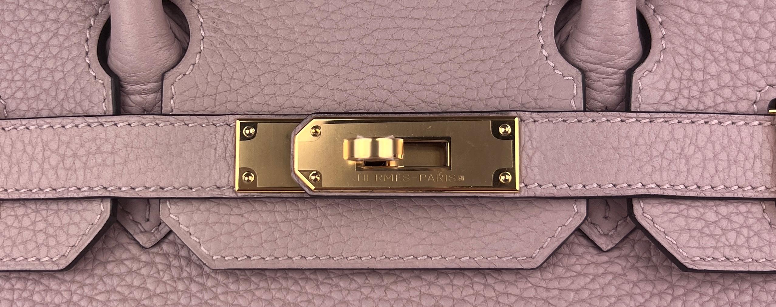 Hermes Birkin 30 Glycine Togo Leather Gold Hardware Handbag Bag RARE 1