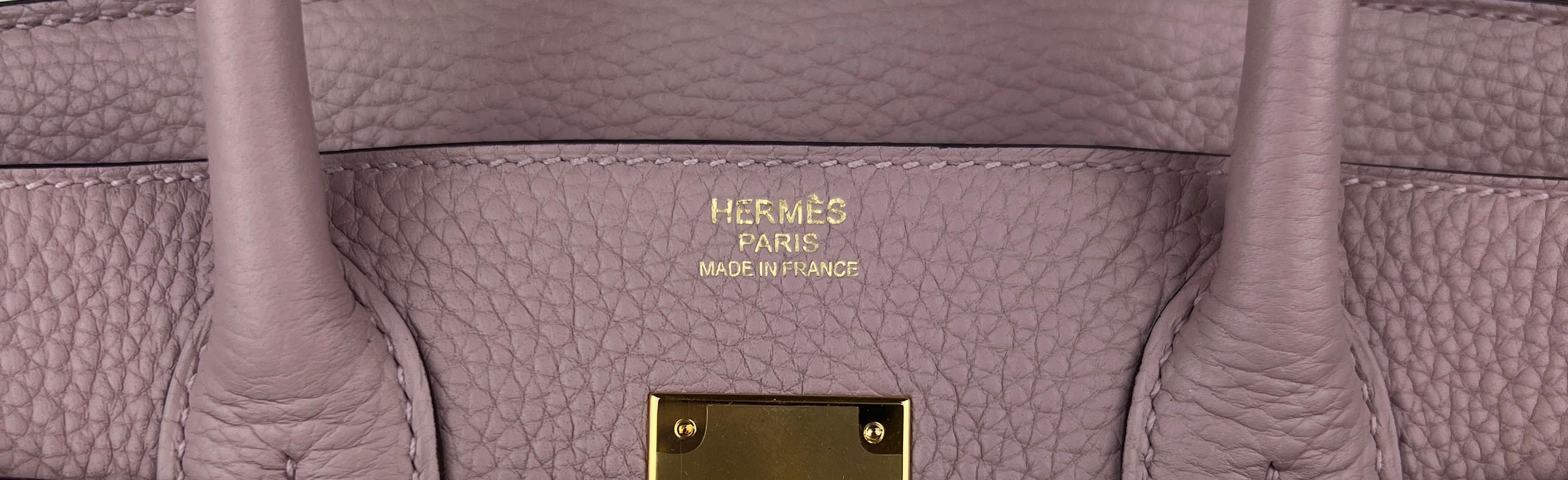 Hermes Birkin 30 Glycine Togo Leather Gold Hardware Handbag Bag RARE 2