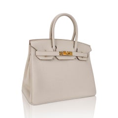Hermes Birkin 30 Gold Bag Barenia Faubourg Gold Hardware
